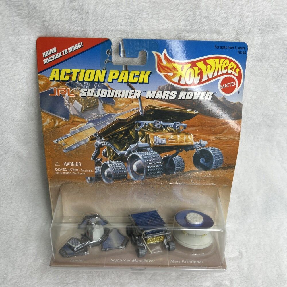1997 Hot Wheels Action Pack JPL Sojourner Mars Rover Pathfinder Lander VTG
